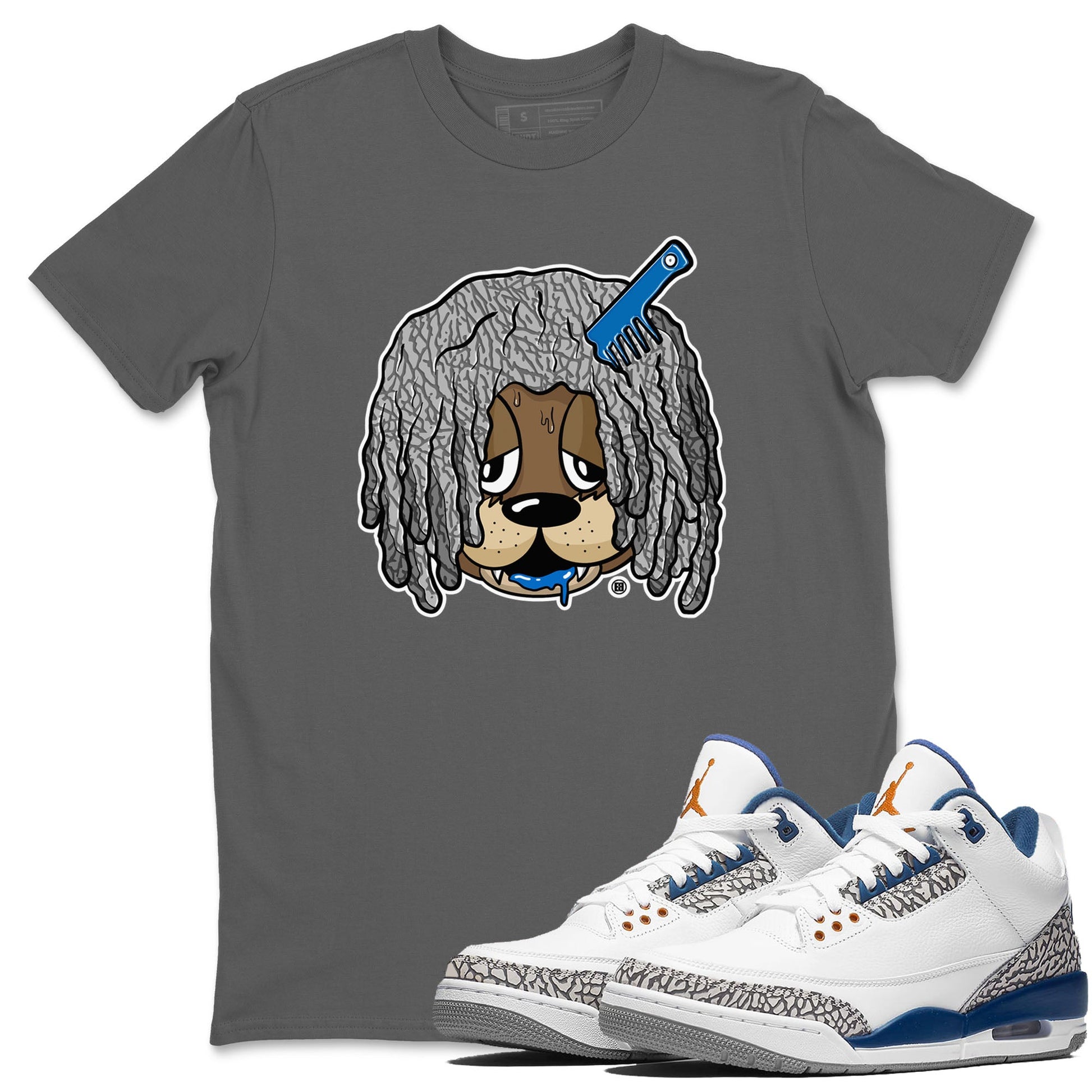 Air Jordan 3 Wizards Sneaker Match Tees Impatient Bear Sneaker Tees Air Jordan 3 Retro Wizards Tees Unisex Shirts Cool Grey 1