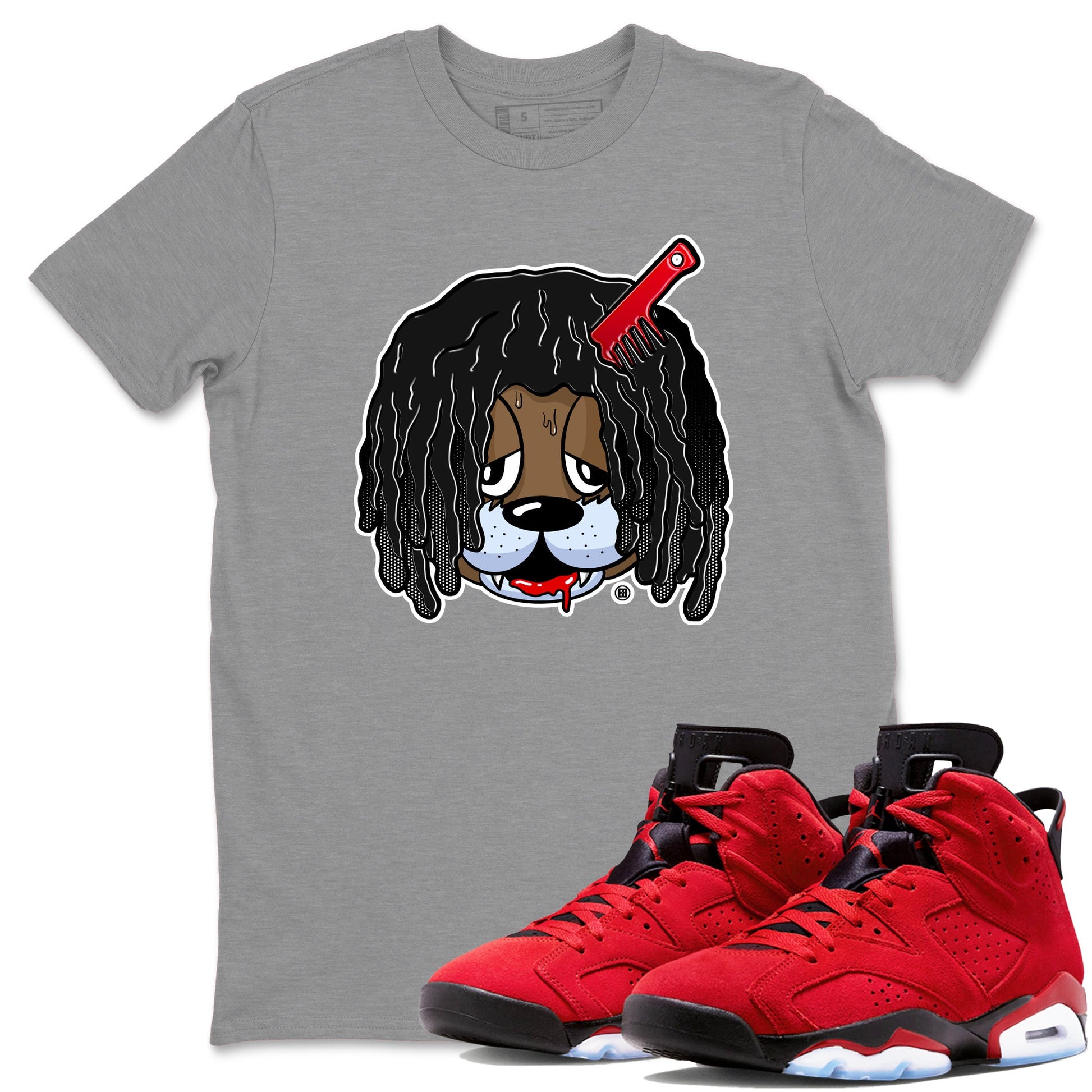Air Jordan 6 Toro Bravo Sneaker Match Tees Impatient Bear Sneaker Tees Air Jordan 6 Toro Tees Unisex Shirts Heather Grey 1