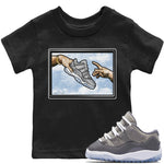 Jordan 11 Cool Grey Sneaker Match Tees Adam's Creation Sneaker Tees Jordan 11 Cool Grey Sneaker Release Tees Kids Shirts