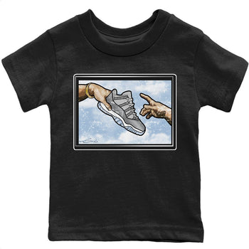 Jordan 11 Cool Grey Sneaker Match Tees Adam's Creation Sneaker Tees Jordan 11 Cool Grey Sneaker Release Tees Kids Shirts