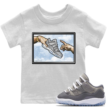 Jordan 11 Cool Grey Sneaker Match Tees Adam's Creation Sneaker Tees Jordan 11 Cool Grey Sneaker Release Tees Kids Shirts