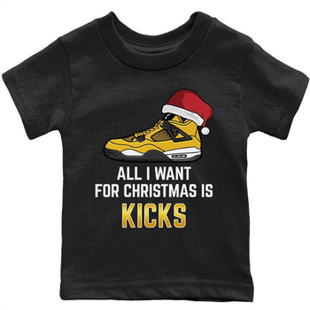 Jordan 4 Lightning Sneaker Match Tees All I Want For Christmas Sneaker Tees Jordan 4 Lightning Sneaker Release Tees Kids Shirts