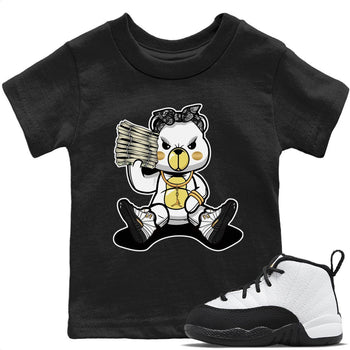 Jordan 12 Royalty Sneaker Match Tees Bad Baby Bear Sneaker Tees Jordan 12 Royalty Sneaker Release Tees Kids Shirts