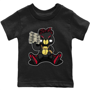 Jordan 4 Red Thunder Sneaker Match Tees Bad Baby Bear Sneaker Tees Jordan 4 Red Thunder Sneaker Release Tees Kids Shirts