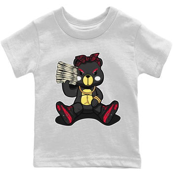 Jordan 4 Red Thunder Sneaker Match Tees Bad Baby Bear Sneaker Tees Jordan 4 Red Thunder Sneaker Release Tees Kids Shirts