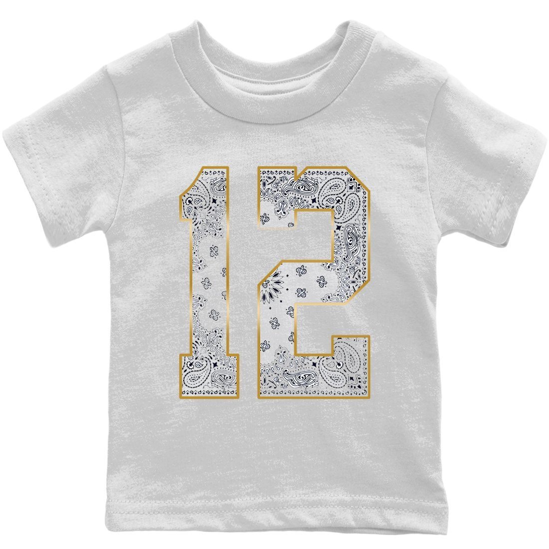 Jordan 12 Royalty Sneaker Match Tees Bandana 12 Sneaker Tees Jordan 12 Royalty Sneaker Release Tees Kids Shirts