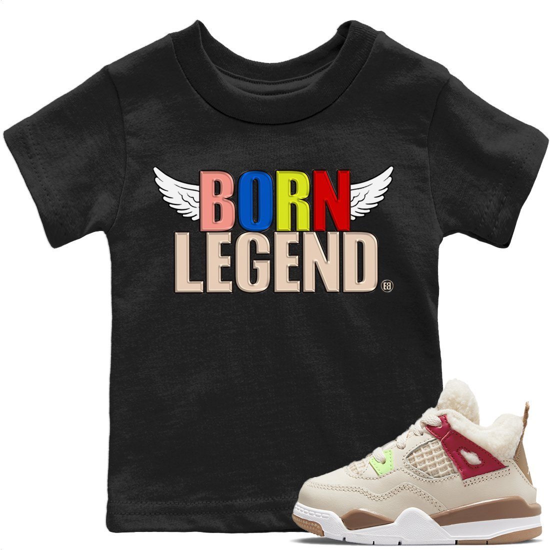 Jordan 4 Wild Things Sneaker Match Tees Born Legend Sneaker Tees Jordan 4 Wild Things Sneaker Release Tees Kids Shirts