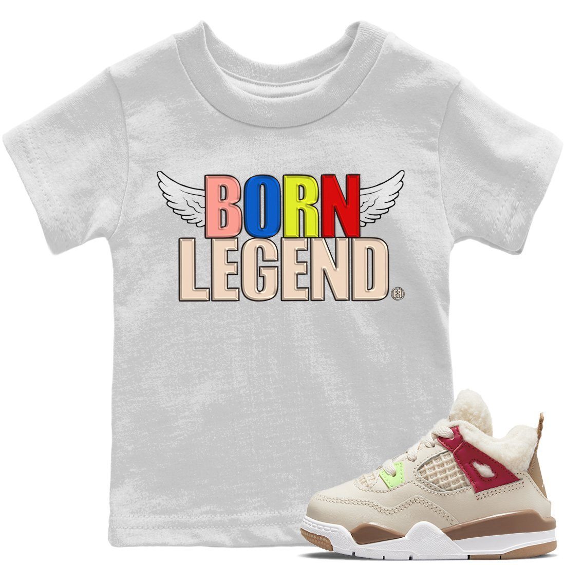 Jordan 4 Wild Things Sneaker Match Tees Born Legend Sneaker Tees Jordan 4 Wild Things Sneaker Release Tees Kids Shirts