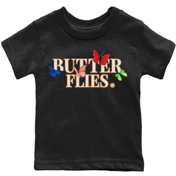 Jordan 4 Wild Things Sneaker Match Tees Butterflies Sneaker Tees Jordan 4 Wild Things Sneaker Release Tees Kids Shirts