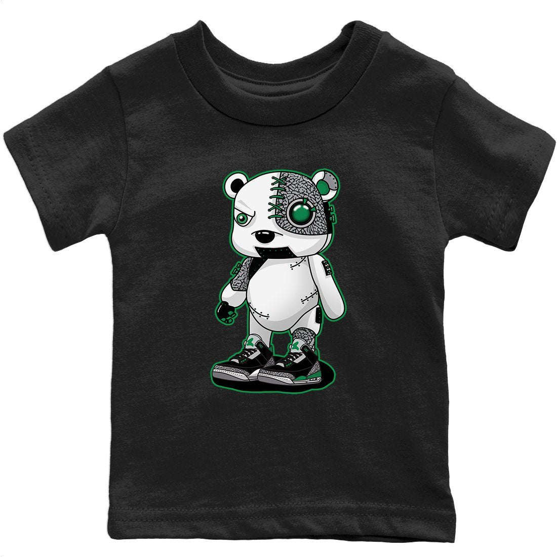 Jordan 3 Pine Green Sneaker Match Tees Cyborg Bear Sneaker Tees Jordan 3 Pine Green Sneaker Release Tees Kids Shirts