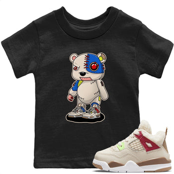 Jordan 4 Wild Things Sneaker Match Tees Cyborg Bear Sneaker Tees Jordan 4 Wild Things Sneaker Release Tees Kids Shirts
