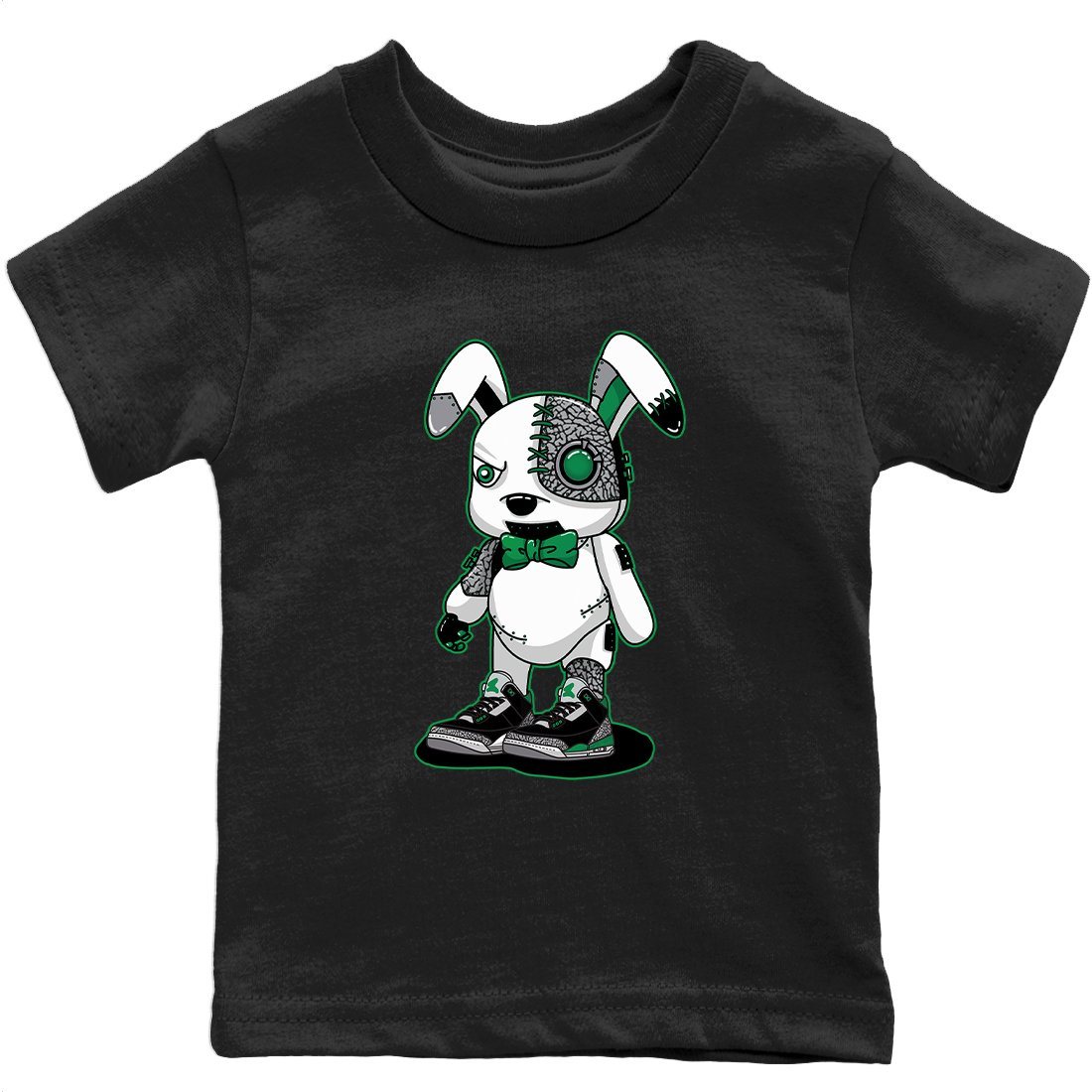 Jordan 3 Pine Green Sneaker Match Tees Cyborg Bunny Sneaker Tees Jordan 3 Pine Green Sneaker Release Tees Kids Shirts