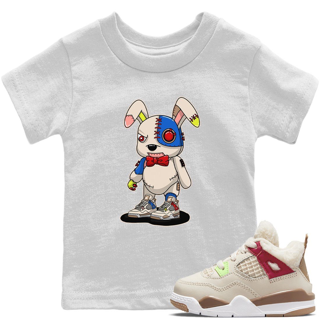 Jordan 4 Wild Things Sneaker Match Tees Cyborg Bunny Sneaker Tees Jordan 4 Wild Things Sneaker Release Tees Kids Shirts