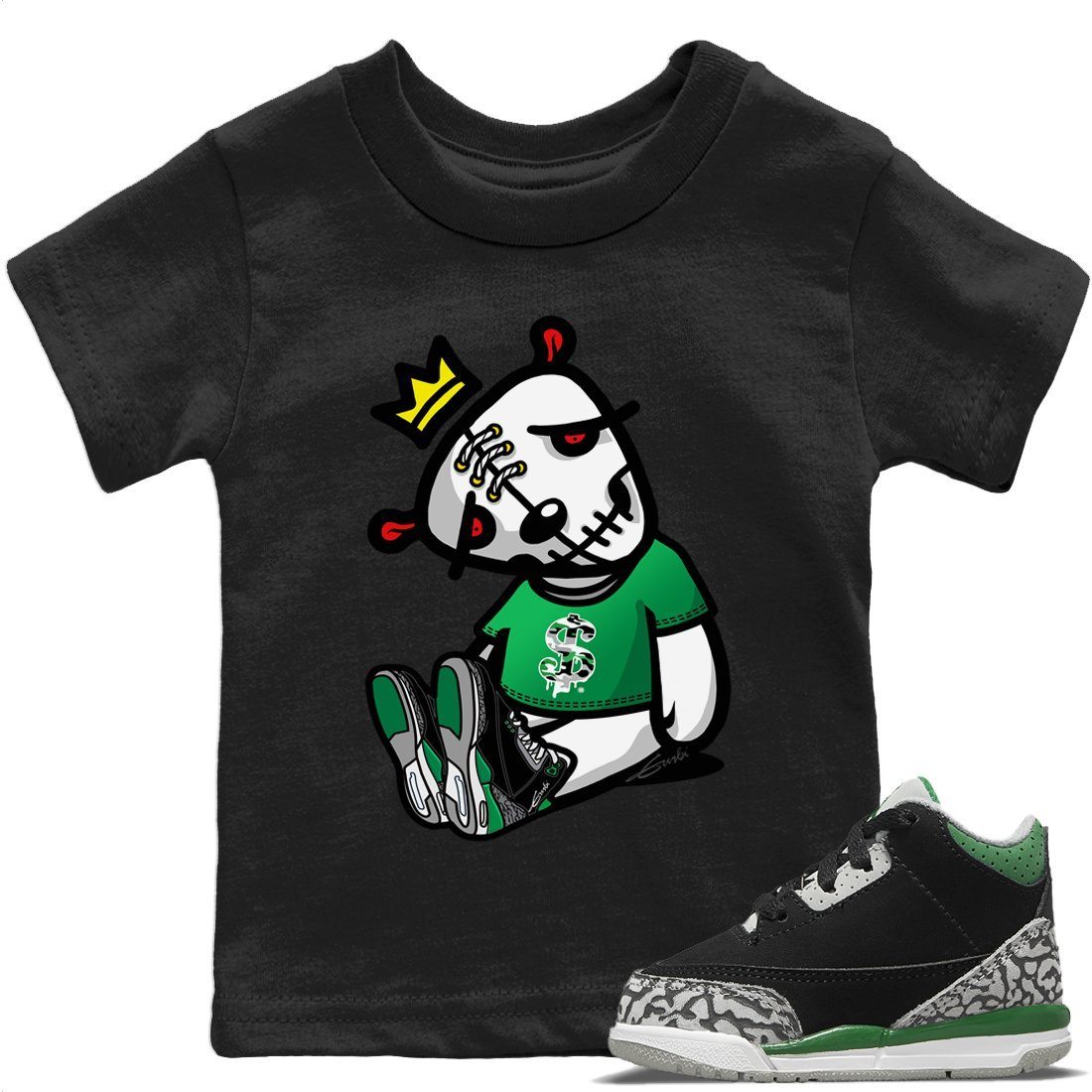 Jordan 3 Pine Green Sneaker Match Tees Dead Dolls Sneaker Tees Jordan 3 Pine Green Sneaker Release Tees Kids Shirts