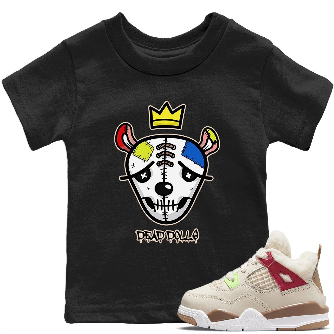 Jordan 4 Wild Things Sneaker Match Tees Dead Dolls Face Sneaker Tees Jordan 4 Wild Things Sneaker Release Tees Kids Shirts