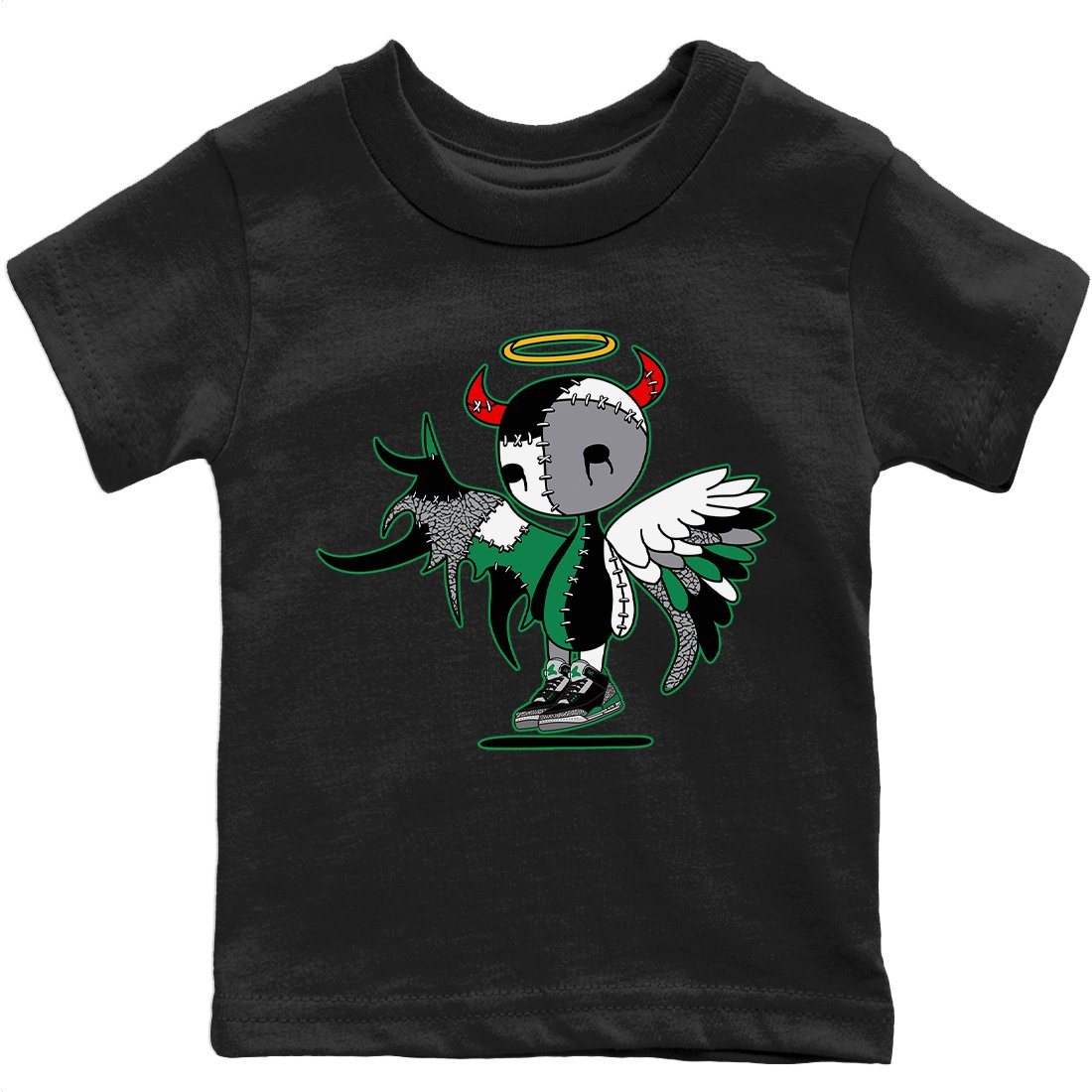 Jordan 3 Pine Green Sneaker Match Tees Devil Angel Sneaker Tees Jordan 3 Pine Green Sneaker Release Tees Kids Shirts