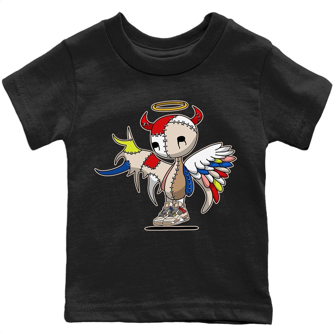 Jordan 4 Wild Things Sneaker Match Tees Devil Angel Sneaker Tees Jordan 4 Wild Things Sneaker Release Tees Kids Shirts