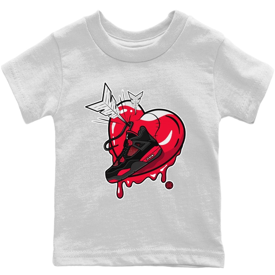 Jordan 4 Red Thunder Sneaker Match Tees Mad In Love Sneaker Tees Jordan 4 Red Thunder Sneaker Release Tees Kids Shirts