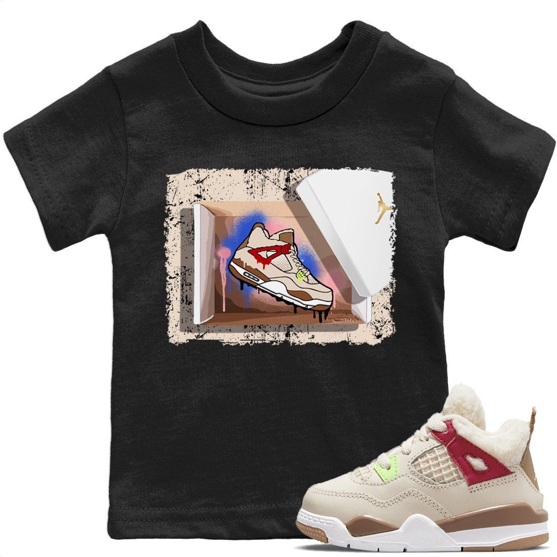 Jordan 4 Wild Things Sneaker Match Tees New Kicks Sneaker Tees Jordan 4 Wild Things Sneaker Release Tees Kids Shirts