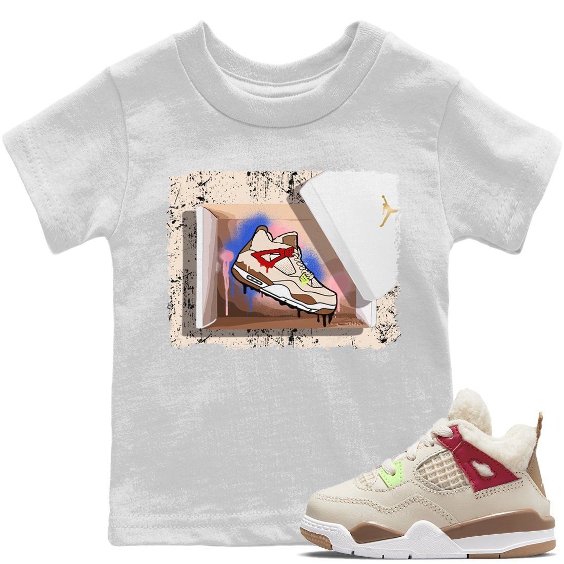 Jordan 4 Wild Things Sneaker Match Tees New Kicks Sneaker Tees Jordan 4 Wild Things Sneaker Release Tees Kids Shirts