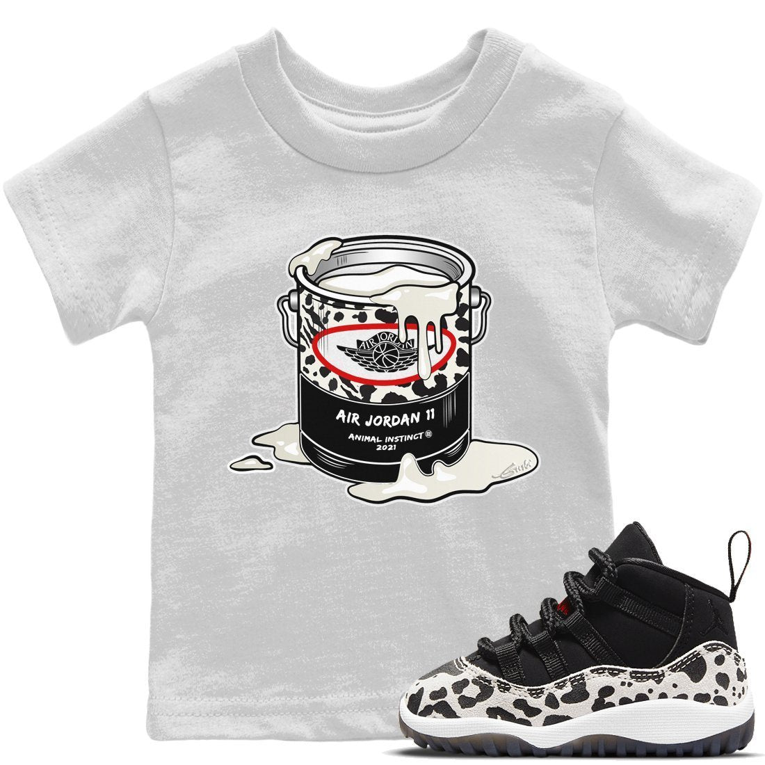 Jordan 11 Animal Instinct Sneaker Match Tees Bucket Sneaker Tees Jordan 11 Animal Instinct Sneaker Release Tees Kids Shirts