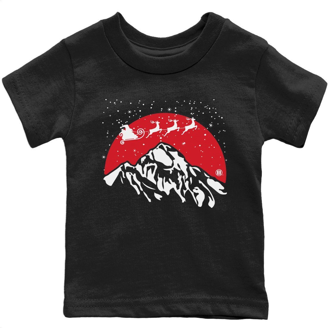 Jordan 4 Red Thunder Sneaker Match Tees Santa Silhouette Sneaker Tees Jordan 4 Red Thunder Sneaker Release Tees Kids Shirts