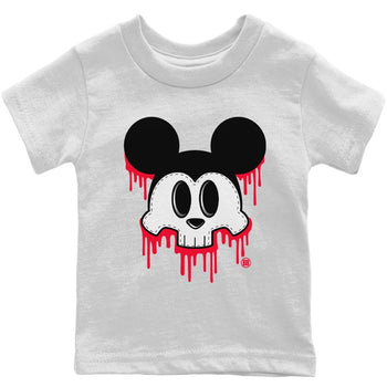 Jordan 4 Red Thunder Sneaker Match Tees Skull Mouse Sneaker Tees Jordan 4 Red Thunder Sneaker Release Tees Kids Shirts