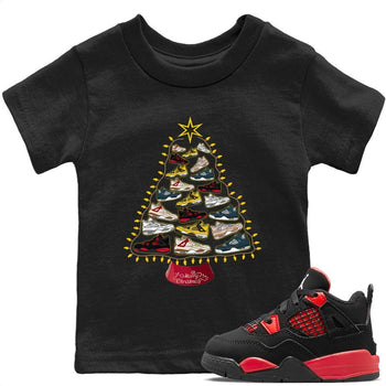 Jordan 4 Red Thunder Sneaker Match Tees Sneaker Christmas Tree Sneaker Tees Jordan 4 Red Thunder Sneaker Release Tees Kids Shirts