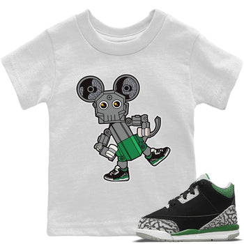 Jordan 3 Pine Green Sneaker Match Tees Toy Mouse Sneaker Tees Jordan 3 Pine Green Sneaker Release Tees Kids Shirts