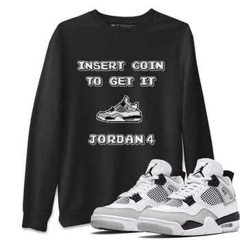 Jordan 4 Military Black Sneaker Match Tees Insert Coin Sneaker Tees Jordan 4 Military Black Sneaker Release Tees Unisex Shirts