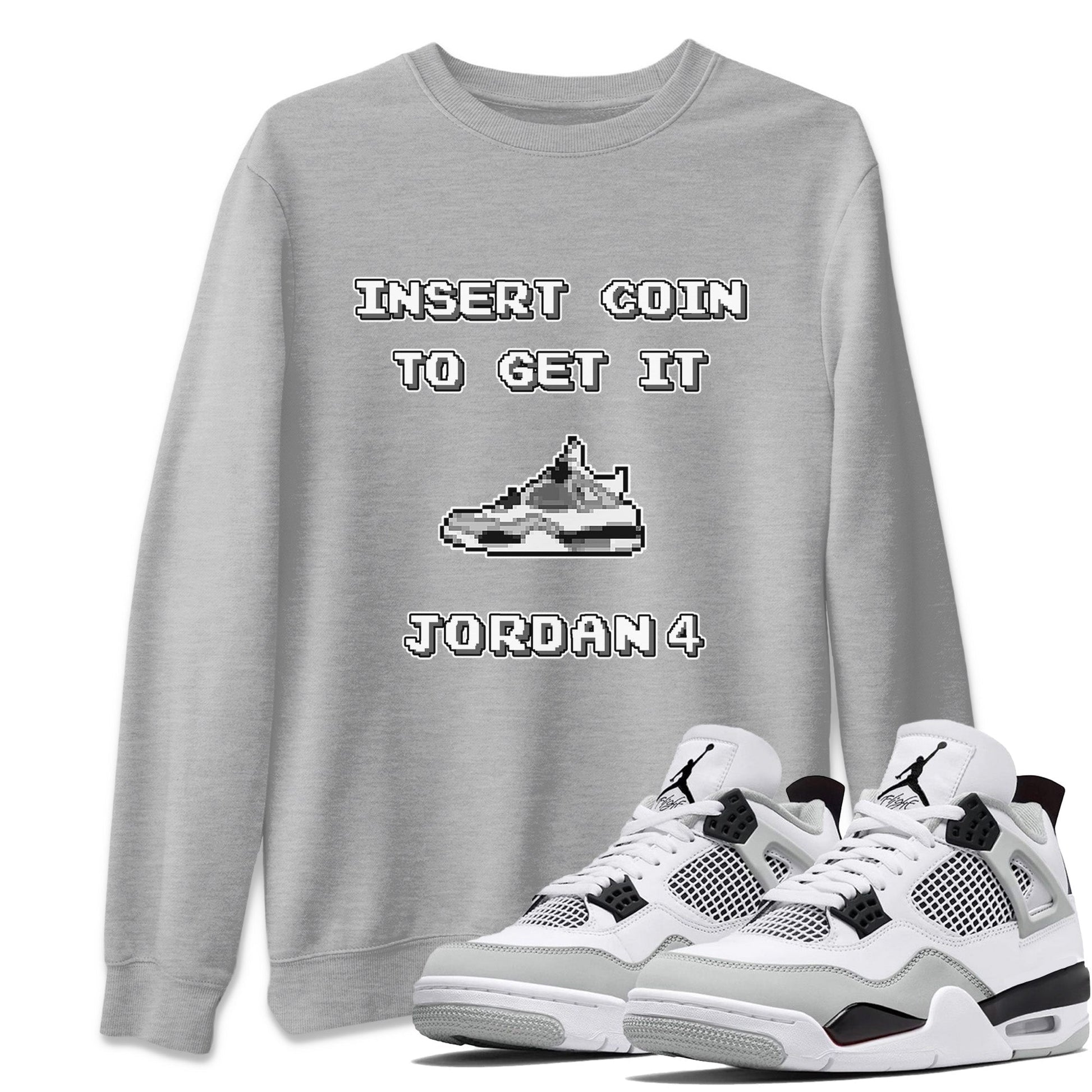 Jordan 4 Military Black Sneaker Match Tees Insert Coin Sneaker Tees Jordan 4 Military Black Sneaker Release Tees Unisex Shirts