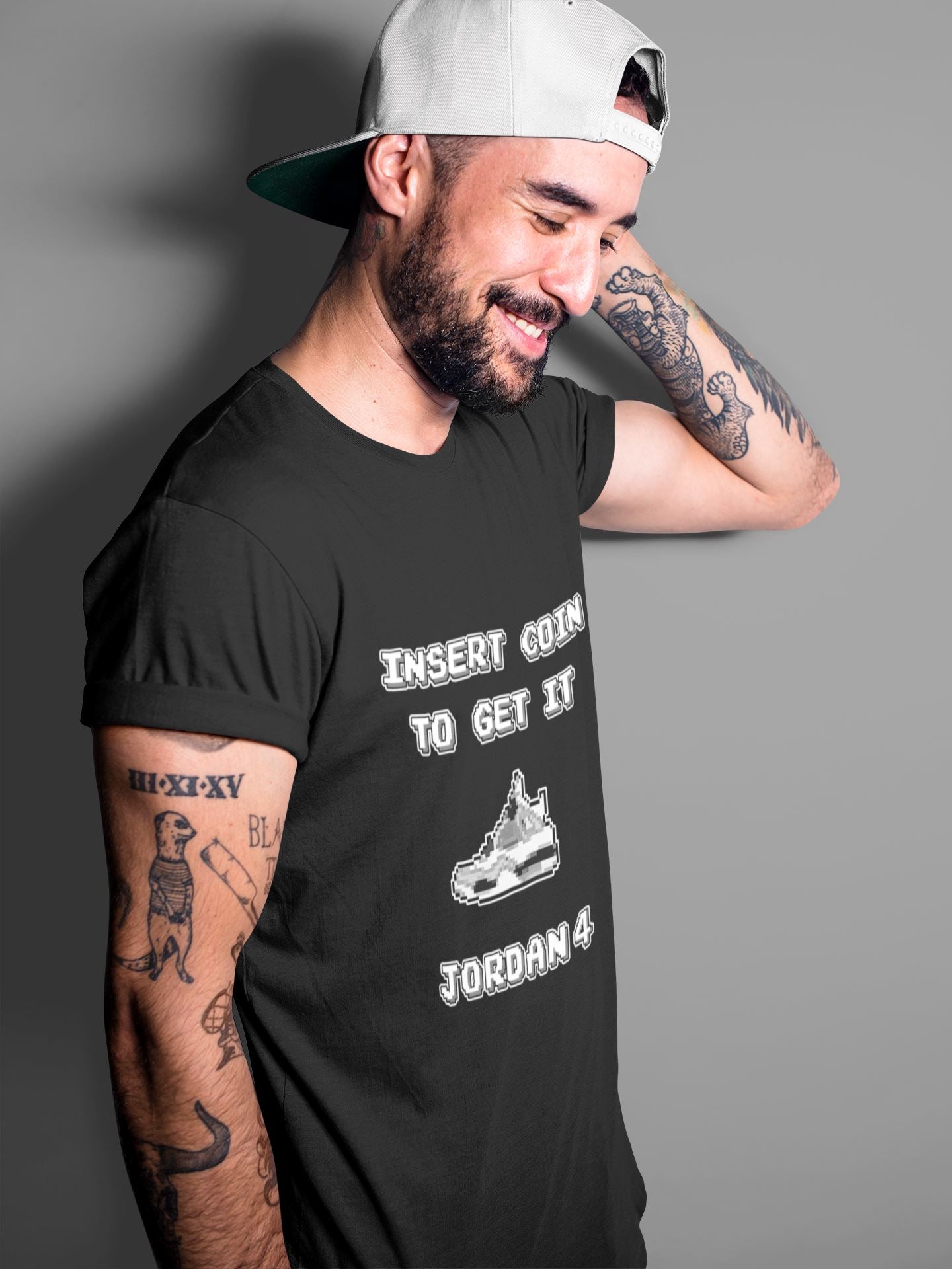 Jordan 4 Military Black Sneaker Match Tees Insert Coin Sneaker Tees Jordan 4 Military Black Sneaker Release Tees Unisex Shirts