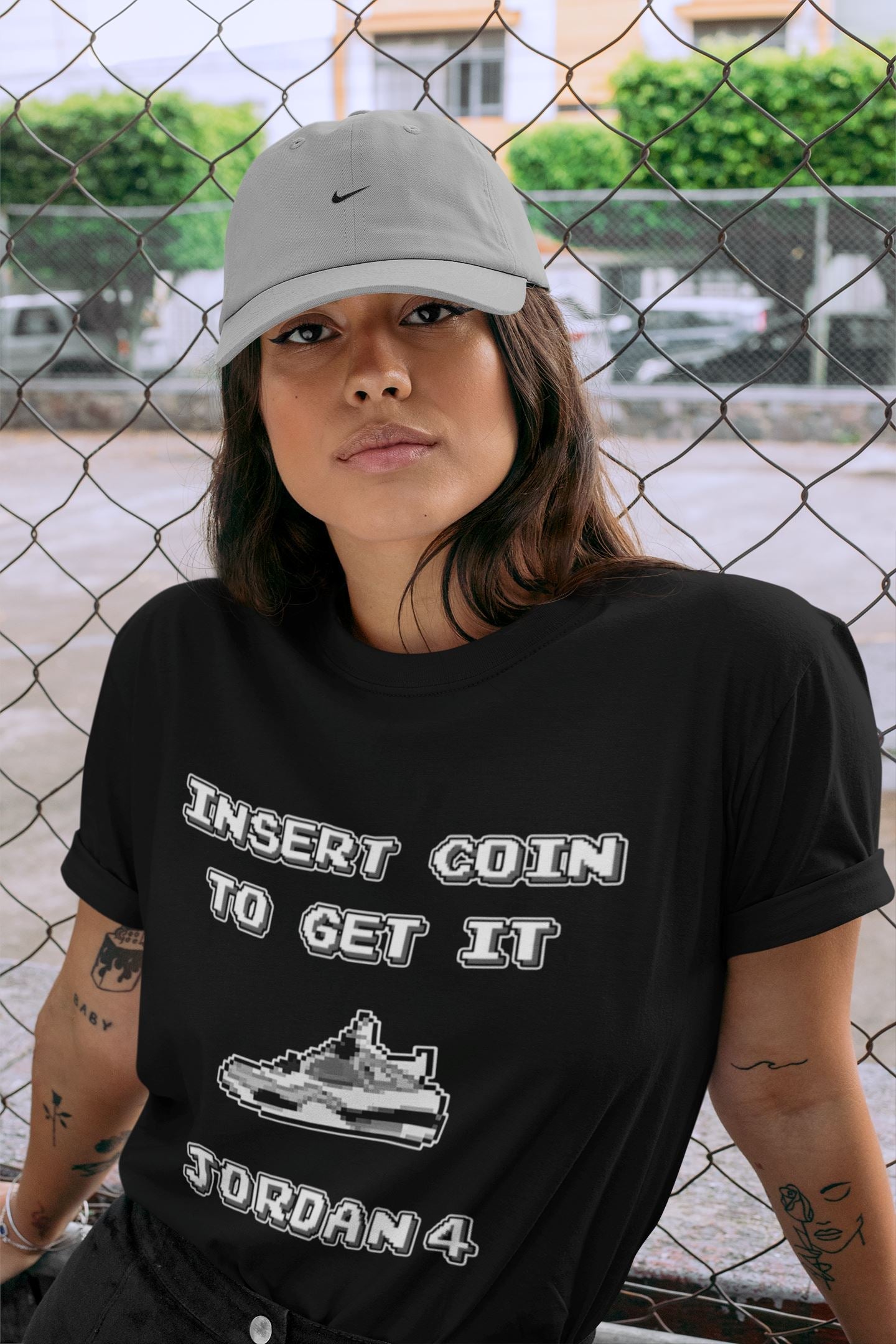 Jordan 4 Military Black Sneaker Match Tees Insert Coin Sneaker Tees Jordan 4 Military Black Sneaker Release Tees Unisex Shirts