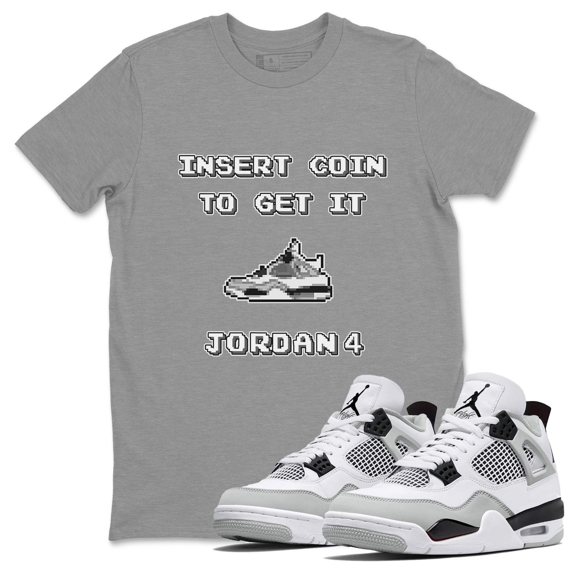 Jordan 4 Military Black Sneaker Match Tees Insert Coin Sneaker Tees Jordan 4 Military Black Sneaker Release Tees Unisex Shirts