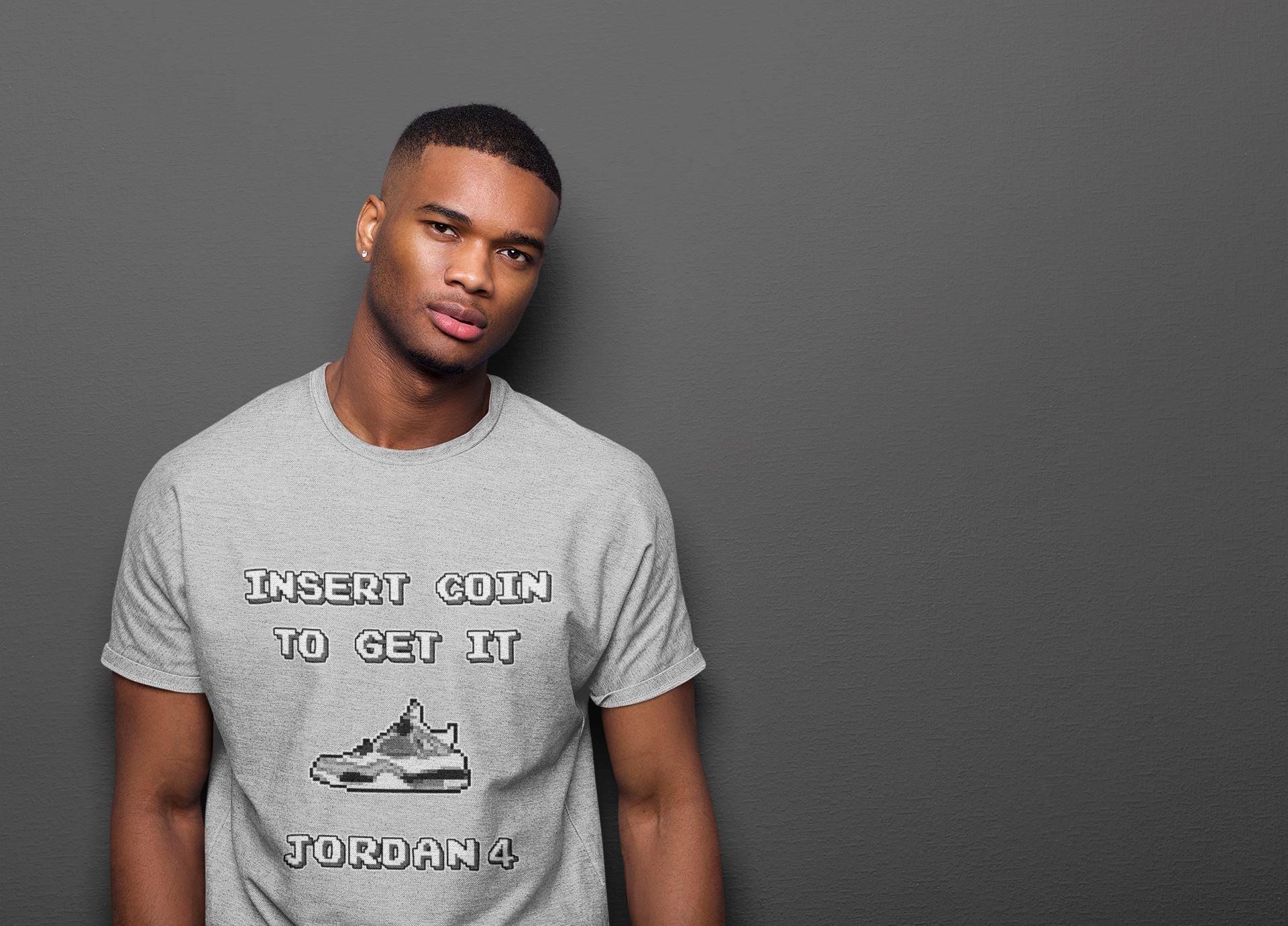 Jordan 4 Military Black Sneaker Match Tees Insert Coin Sneaker Tees Jordan 4 Military Black Sneaker Release Tees Unisex Shirts