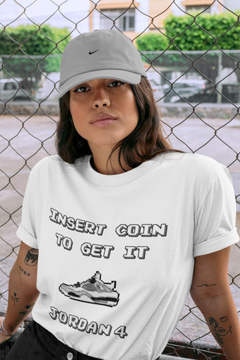 Jordan 4 Military Black Sneaker Match Tees Insert Coin Sneaker Tees Jordan 4 Military Black Sneaker Release Tees Unisex Shirts