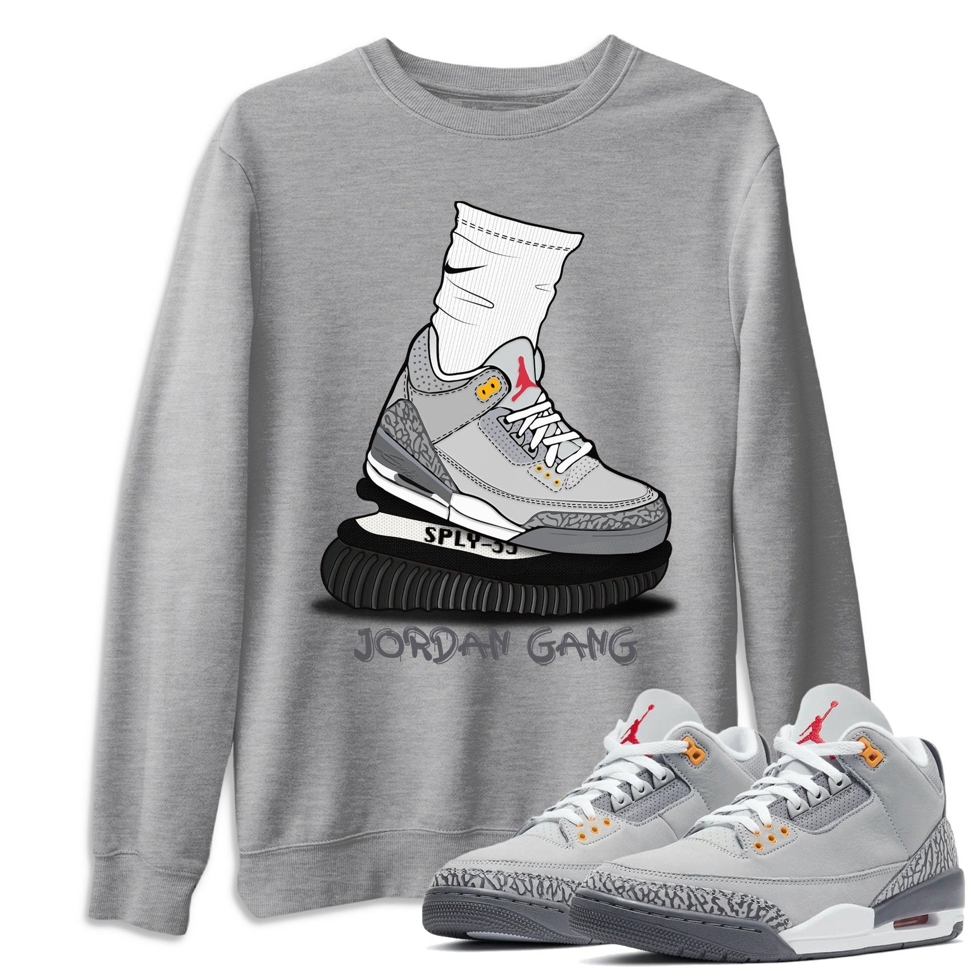 Jordan 3 Cool Grey Sneaker Match Tees Jordan Gang Sneaker Tees Jordan 3 Cool Grey Sneaker Release Tees Unisex Shirts