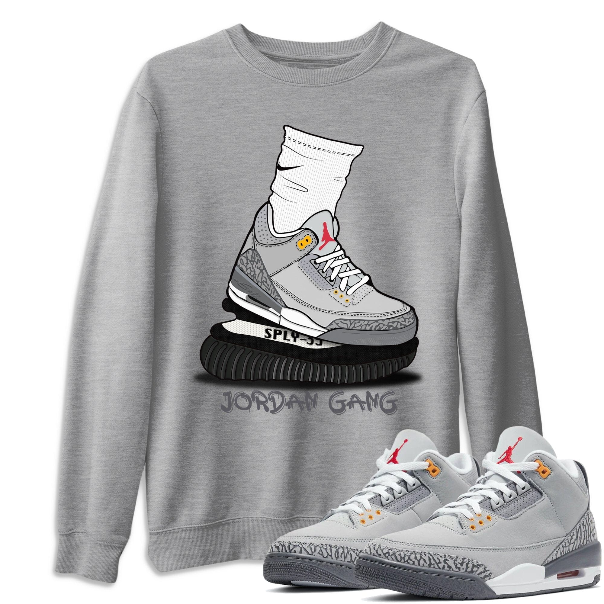 Jordan 3 Cool Grey Sneaker Match Tees Jordan Gang Sneaker Tees Jordan 3 Cool Grey Sneaker Release Tees Unisex Shirts