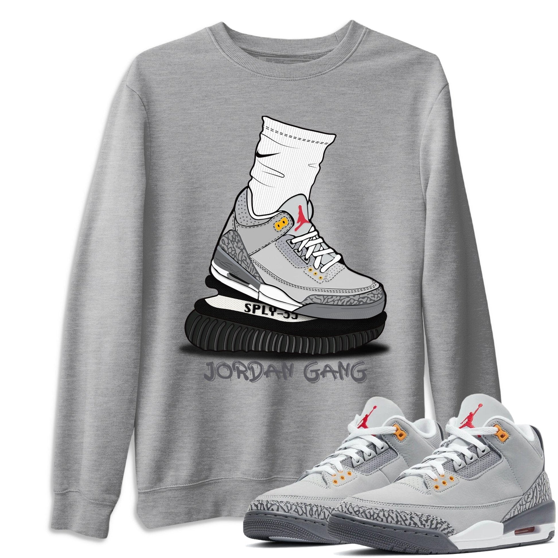 Jordan 3 Cool Grey Sneaker Match Tees Jordan Gang Sneaker Tees Jordan 3 Cool Grey Sneaker Release Tees Unisex Shirts