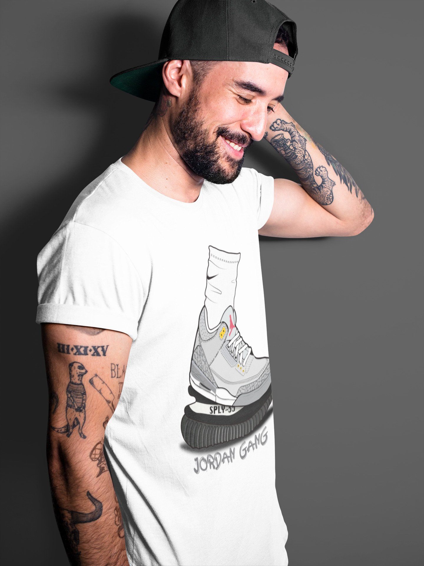 retro 3 cool grey shirt