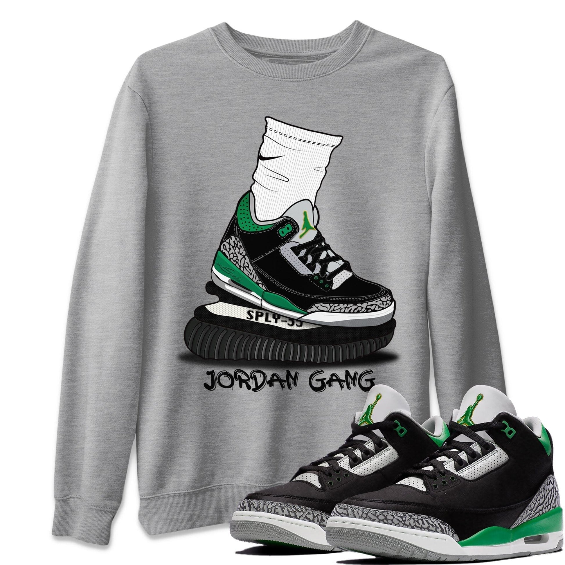 Jordan 3 Pine Green Sneaker Match Tees Jordan Gang Sneaker Tees Jordan 3 Pine Green Sneaker Release Tees Unisex Shirts
