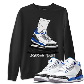 Jordan 3 Racer Blue Sneaker Match Tees Jordan Gang Sneaker Tees Jordan 3 Racer Blue Sneaker Release Tees Unisex Shirts