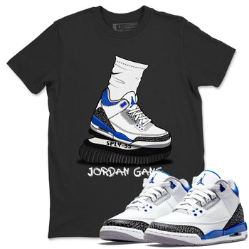 Jordan 3 Racer Blue Sneaker Match Tees Jordan Gang Sneaker Tees Jordan 3 Racer Blue Sneaker Release Tees Unisex Shirts