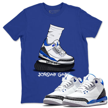 Jordan 3 Racer Blue Sneaker Match Tees Jordan Gang Sneaker Tees Jordan 3 Racer Blue Sneaker Release Tees Unisex Shirts