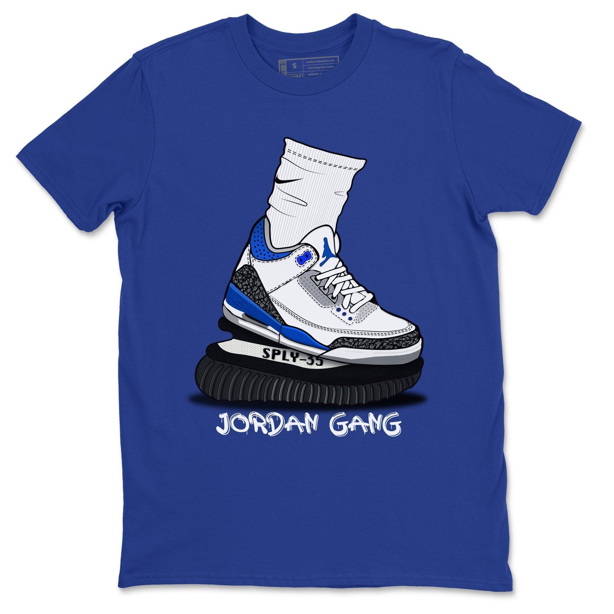 Jordan 3 Racer Blue Sneaker Match Tees Jordan Gang Sneaker Tees Jordan 3 Racer Blue Sneaker Release Tees Unisex Shirts
