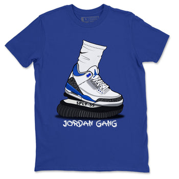 Jordan 3 Racer Blue Sneaker Match Tees Jordan Gang Sneaker Tees Jordan 3 Racer Blue Sneaker Release Tees Unisex Shirts