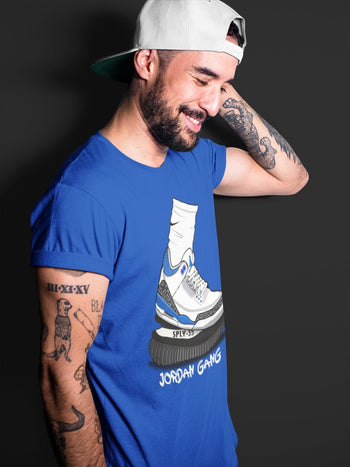 Jordan 3 Racer Blue Sneaker Match Tees Jordan Gang Sneaker Tees Jordan 3 Racer Blue Sneaker Release Tees Unisex Shirts