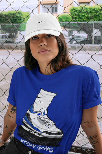 Jordan 3 Racer Blue Sneaker Match Tees Jordan Gang Sneaker Tees Jordan 3 Racer Blue Sneaker Release Tees Unisex Shirts