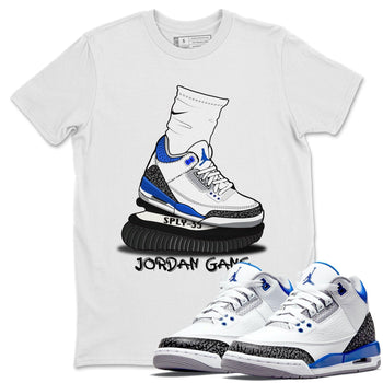 Jordan 3 Racer Blue Sneaker Match Tees Jordan Gang Sneaker Tees Jordan 3 Racer Blue Sneaker Release Tees Unisex Shirts