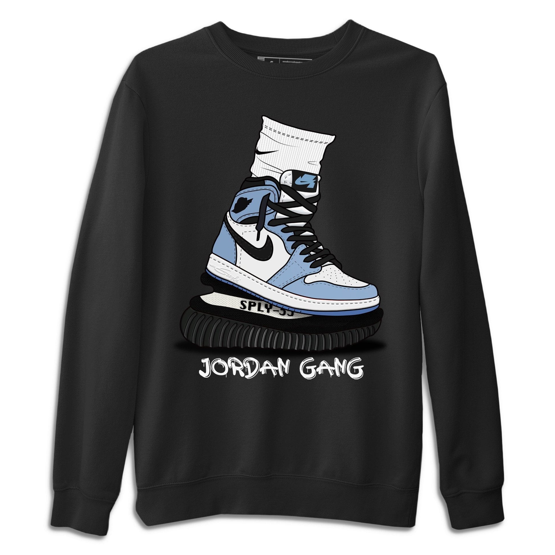 Jordan 1 University Blue Sneaker Match Tees Jordan Gang Sneaker Tees Jordan 1 University Blue Sneaker Release Tees Unisex Shirts